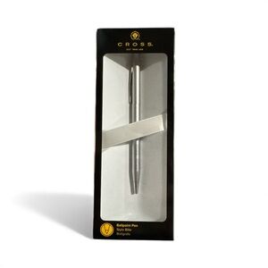 Cross Classic Century Satin Chrome Ballpoint Pen NWT in Box